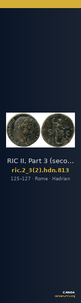 RIC II, Part 3 (second edition) Hadrian 813 — CANOA