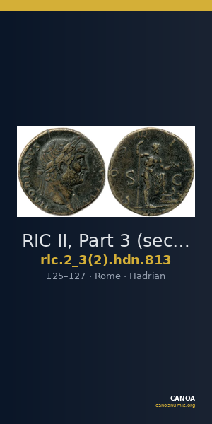RIC II, Part 3 (second edition) Hadrian 813 — CANOA
