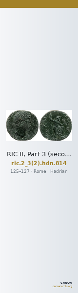 RIC II, Part 3 (second edition) Hadrian 814 — CANOA