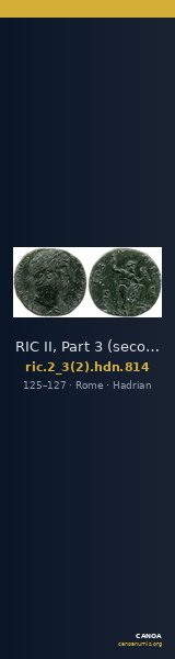 RIC II, Part 3 (second edition) Hadrian 814 — CANOA