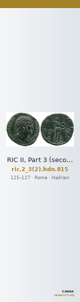 RIC II, Part 3 (second edition) Hadrian 815 — CANOA