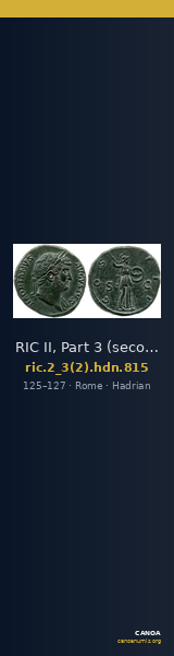 RIC II, Part 3 (second edition) Hadrian 815 — CANOA