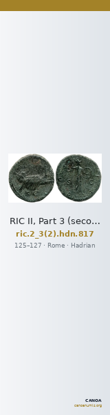 RIC II, Part 3 (second edition) Hadrian 817 — CANOA