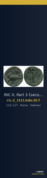 RIC II, Part 3 (second edition) Hadrian 817 — CANOA