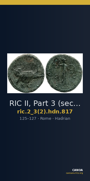 RIC II, Part 3 (second edition) Hadrian 817 — CANOA
