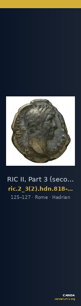 RIC II, Part 3 (second edition) Hadrian 818-819 — CANOA