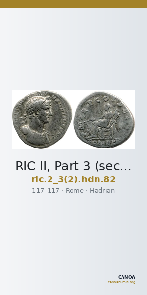 RIC II, Part 3 (second edition) Hadrian 82 — CANOA