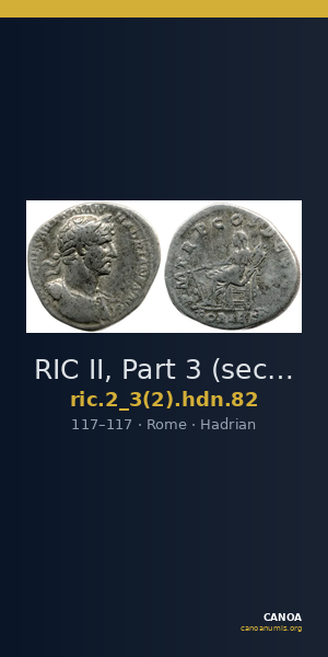 RIC II, Part 3 (second edition) Hadrian 82 — CANOA