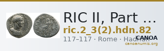RIC II, Part 3 (second edition) Hadrian 82 — CANOA