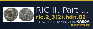 RIC II, Part 3 (second edition) Hadrian 82 — CANOA