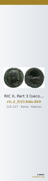 RIC II, Part 3 (second edition) Hadrian 820 — CANOA