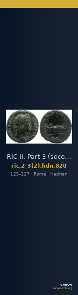 RIC II, Part 3 (second edition) Hadrian 820 — CANOA