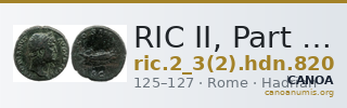 RIC II, Part 3 (second edition) Hadrian 820 — CANOA