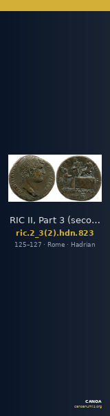 RIC II, Part 3 (second edition) Hadrian 823 — CANOA