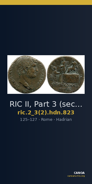 RIC II, Part 3 (second edition) Hadrian 823 — CANOA