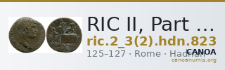 RIC II, Part 3 (second edition) Hadrian 823 — CANOA