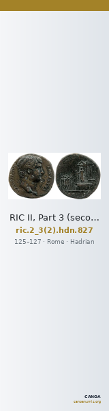 RIC II, Part 3 (second edition) Hadrian 827 — CANOA