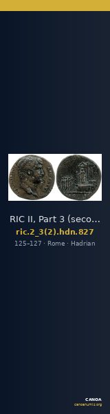 RIC II, Part 3 (second edition) Hadrian 827 — CANOA