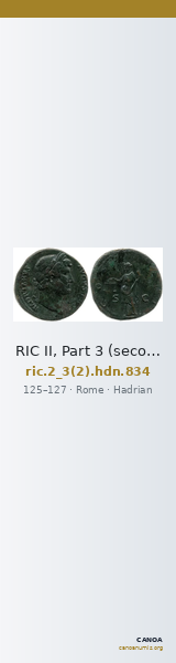 RIC II, Part 3 (second edition) Hadrian 834 — CANOA