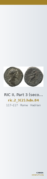 RIC II, Part 3 (second edition) Hadrian 84 — CANOA