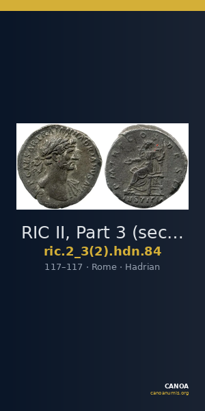 RIC II, Part 3 (second edition) Hadrian 84 — CANOA