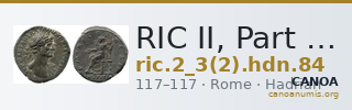 RIC II, Part 3 (second edition) Hadrian 84 — CANOA