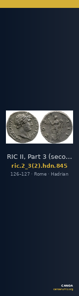 RIC II, Part 3 (second edition) Hadrian 845 — CANOA