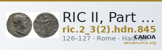 RIC II, Part 3 (second edition) Hadrian 845 — CANOA