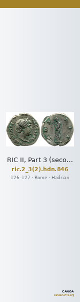 RIC II, Part 3 (second edition) Hadrian 846 — CANOA