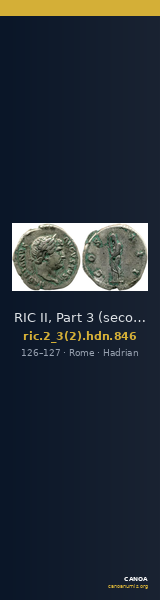 RIC II, Part 3 (second edition) Hadrian 846 — CANOA