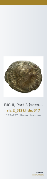 RIC II, Part 3 (second edition) Hadrian 847 — CANOA