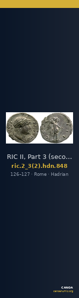 RIC II, Part 3 (second edition) Hadrian 848 — CANOA