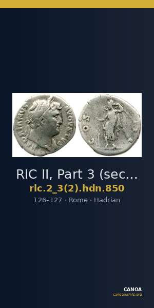 RIC II, Part 3 (second edition) Hadrian 850 — CANOA