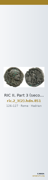 RIC II, Part 3 (second edition) Hadrian 851 — CANOA