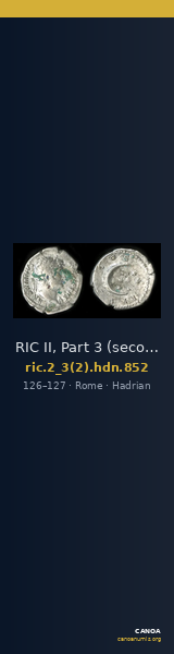 RIC II, Part 3 (second edition) Hadrian 852 — CANOA
