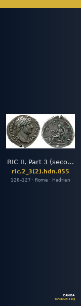 RIC II, Part 3 (second edition) Hadrian 855 — CANOA
