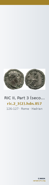 RIC II, Part 3 (second edition) Hadrian 857 — CANOA