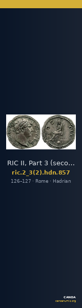 RIC II, Part 3 (second edition) Hadrian 857 — CANOA