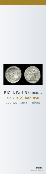 RIC II, Part 3 (second edition) Hadrian 858 — CANOA