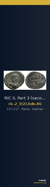 RIC II, Part 3 (second edition) Hadrian 86 — CANOA