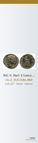 RIC II, Part 3 (second edition) Hadrian 860 — CANOA