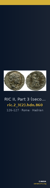 RIC II, Part 3 (second edition) Hadrian 860 — CANOA