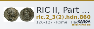 RIC II, Part 3 (second edition) Hadrian 860 — CANOA