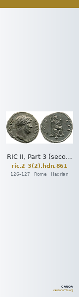 RIC II, Part 3 (second edition) Hadrian 861 — CANOA