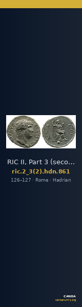 RIC II, Part 3 (second edition) Hadrian 861 — CANOA