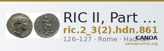 RIC II, Part 3 (second edition) Hadrian 861 — CANOA