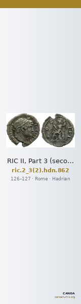 RIC II, Part 3 (second edition) Hadrian 862 — CANOA