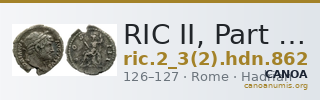 RIC II, Part 3 (second edition) Hadrian 862 — CANOA