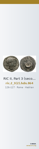 RIC II, Part 3 (second edition) Hadrian 864 — CANOA