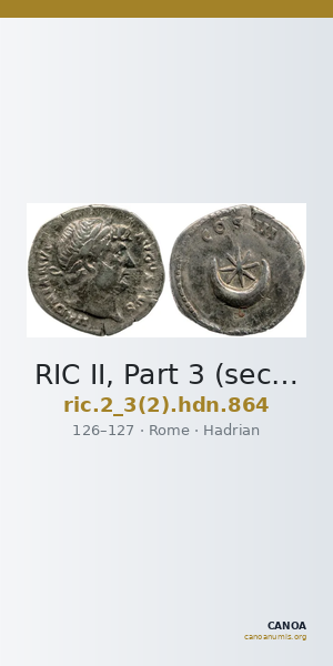 RIC II, Part 3 (second edition) Hadrian 864 — CANOA